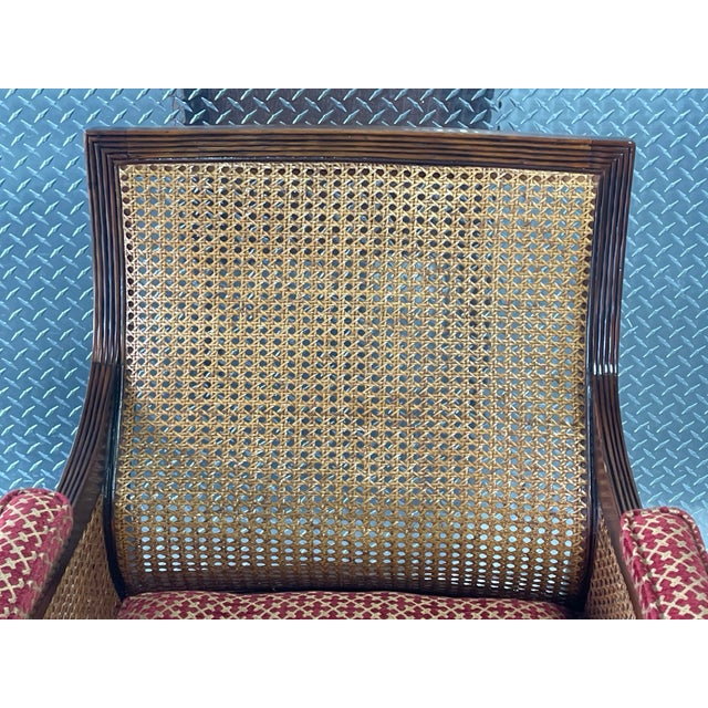 Late 20th Century Regency Mahogany and Cane Bergere Armchair, Theodore Alexander Althorp Living History, For Sale - Image 10 of 13