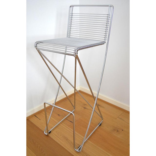 Silver Bar Stool by Till Behrens for Shulbach, 1980s For Sale - Image 8 of 8