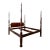 Late 20th Century Craftique Chippendale Style Mahogany Four Poster King Bed, Vintage For Sale