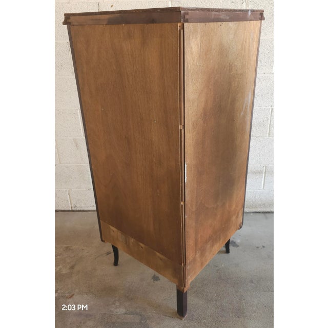 Louis XV Style Marquetry and Parquetry Kingwood and Satinwood Corner Cupboard / Cabinet For Sale - Image 10 of 11