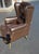 Coffee The Epitome of Mid-Century Prestige: Rare Vintage Rubelli Leather Wingback Chair For Sale - Image 8 of 10