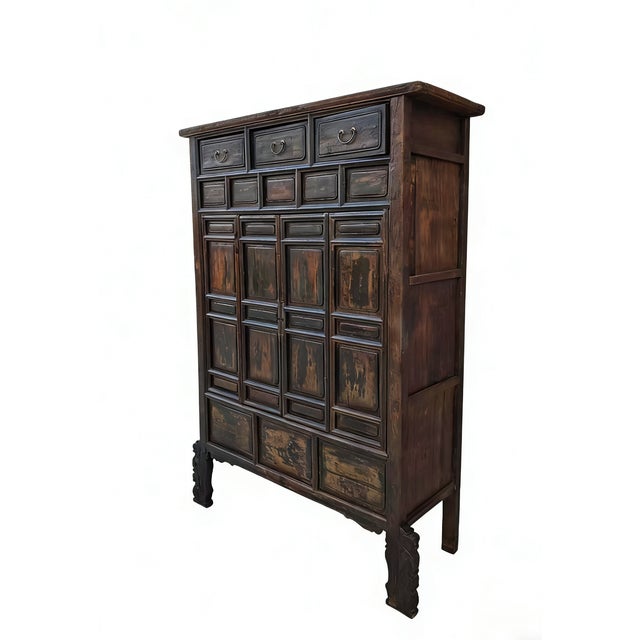 Chinese Imperial 16th Century Elm Display Cabinet For Sale - Image 3 of 5