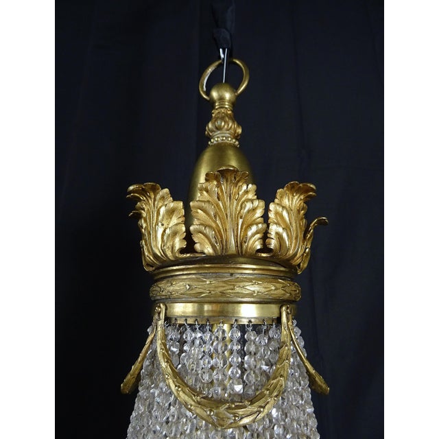 Antique French Chandelier in Bronze and Brass with Ram Heads, 1890s For Sale - Image 5 of 16