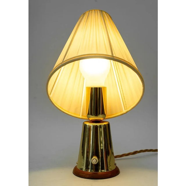 Metal Table Lamp with Fabric Shade, Vienna, Austria, 1950s For Sale - Image 7 of 9