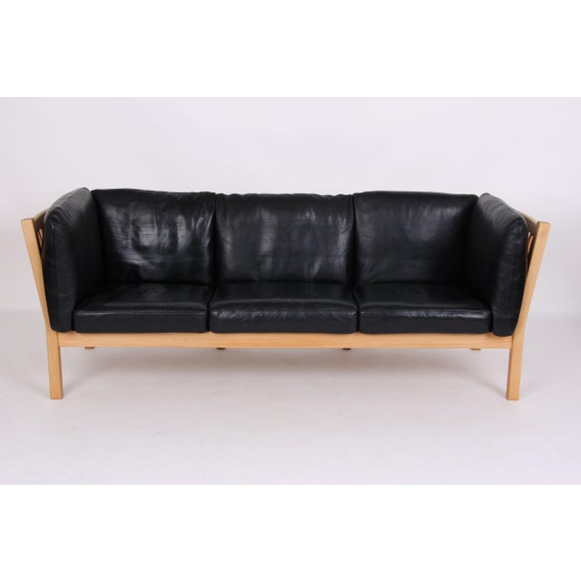 Andreas Hansen sofa, model AH303. Designed by Andreas Hansen, manufactured by Brd. Andersens Møbelfabrik. This model is no...