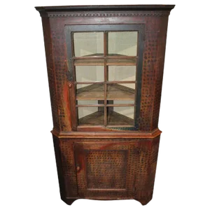 19th Century Original Painted Corner Cupboard From Pennsylvania, 2 Pieces