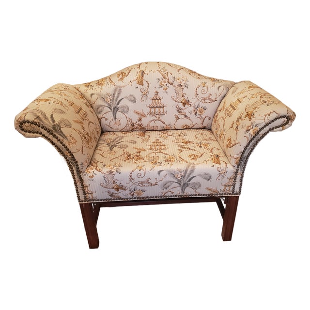 Custom Made Cox Manufacturing Asian-Inspired Settee For Sale