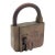 Antique Brass Bavarian Lever Padlock Lock With Key For Sale