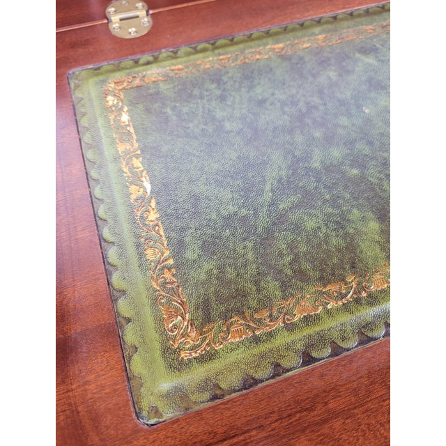 Brown Vintage Writing Desk Bureau, 1950s For Sale - Image 8 of 18