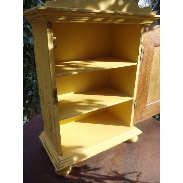 Vintage Shabby Chic Oak Cabinet, 1960s For Sale - Image 11 of 14