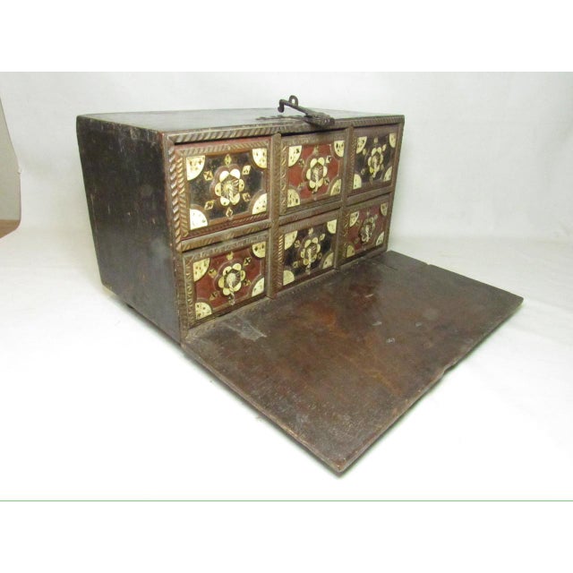 Brown 17th. Century Indo-Portuguese Vargueno For Sale - Image 8 of 12