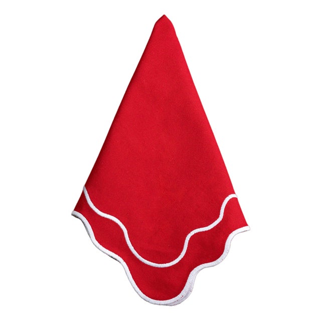 Red Napkin, Set of 8 For Sale