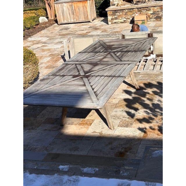 Expandable Teak Dining Table by Gloster With Self Storing Leaves For Sale In Richmond - Image 6 of 9