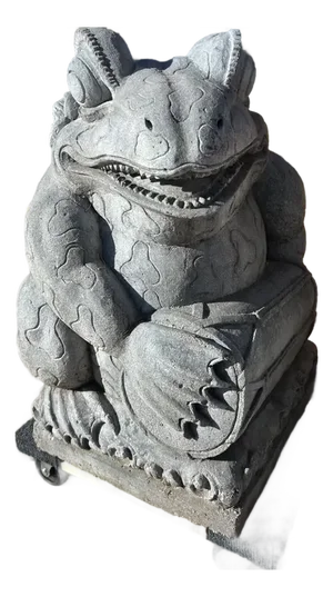Concrete Garden Frog Umbrella Stand 1950s