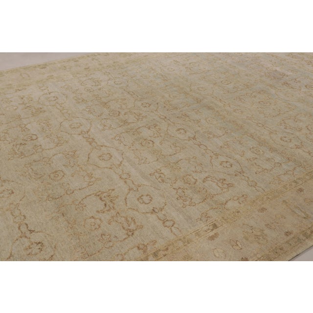 Rug & Kilim Rug & Kilim’s Modern Runner Rug in Traditional Dual-Toned Floral Pattern For Sale - Image 4 of 8