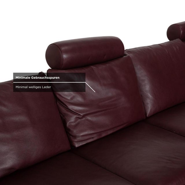 Red Bordeaux Leather E200 Corner Sofa from Stressless For Sale - Image 8 of 14