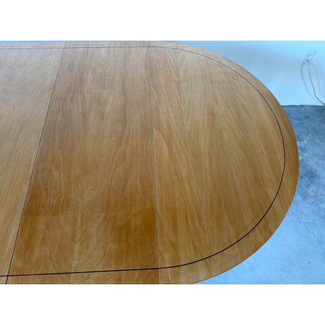 Vintage Biedermeier Neoclassical-Style Cherry Wood Expandable Pedestal Dining Table For Sale - Image 13 of 18