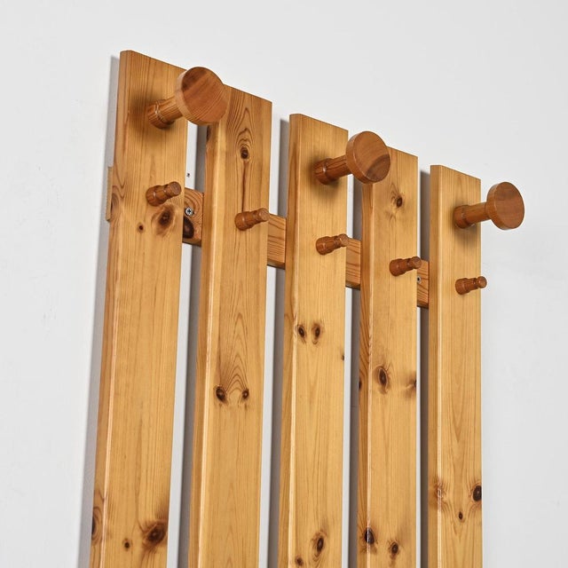 Wood Pine Wall Coat Rack from La Plagne Ski Resort, 1970s For Sale - Image 7 of 11