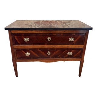 Italian Two Drawer Neck Classic 18th Century Commode For Sale