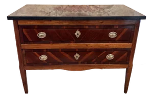 Italian Two Drawer Neck Classic 18th Century Commode