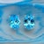 Metal Natural Blue Topaz Stud Earrings 14k White Gold 5.79 TW Certified For Sale - Image 7 of 14