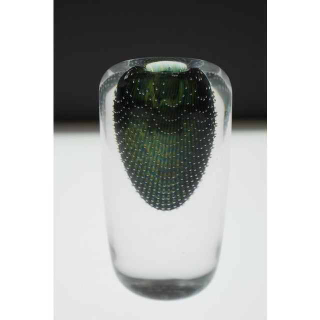 Swedish Miniature Art Glass Kraka Vase by Sven Palmqvist for Orrefors, 1950s For Sale - Image 11 of 12