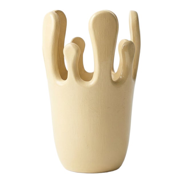 Crown Vase in Yellow For Sale