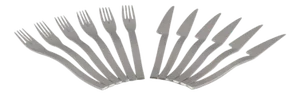 Late 20th Century Stainless Steel Fish Cutlery from Gense, Sweden, Set of 12