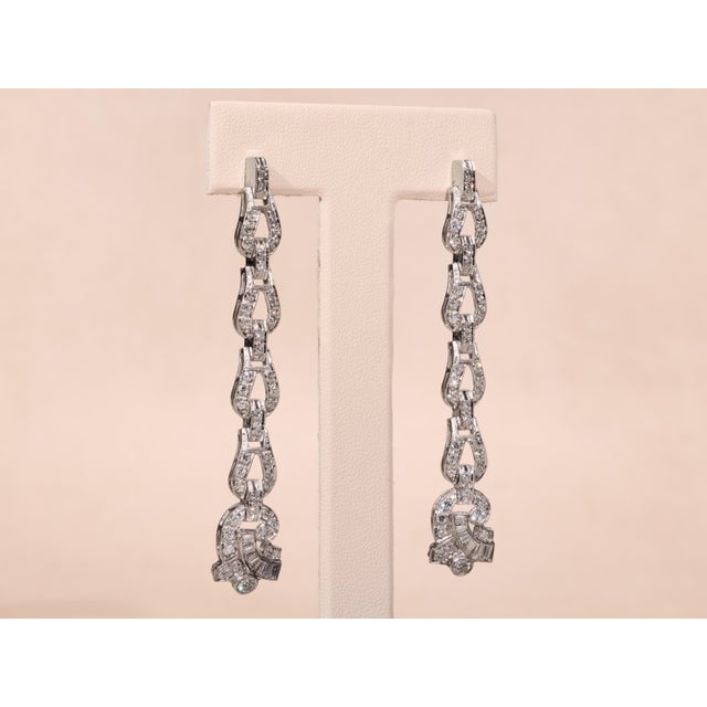 Contemporary The Daenerys: Antique Platinum & Diamond Dangler Earrings, 2 Pieces For Sale - Image 3 of 8