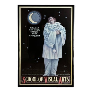 Vintage Framed Pagliacci Clown Poster by Paul Davis For Sale