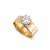 Brand: Traub Gender: Ladies Metal Type: 18K Yellow Gold Ring Size: 7.5 Thick: 7.20 mm Weight: 8.57 grams Traub Orange...