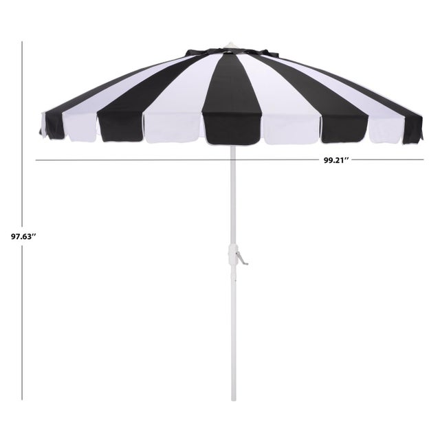 Elevate your outdoor experience with the BUTI 9 ft crank umbrella, featuring a chic black stripe design complemented by a...