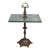 Antique Victorian Green Marble Cast Iron Pedestal Base Smoking Stand Side Table For Sale