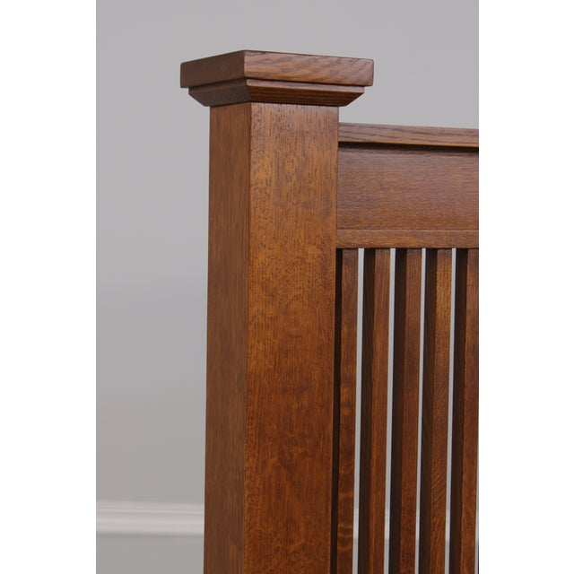 Stickley Mission Oak King Size Spindle Prairie Bed For Sale - Image 15 of 18