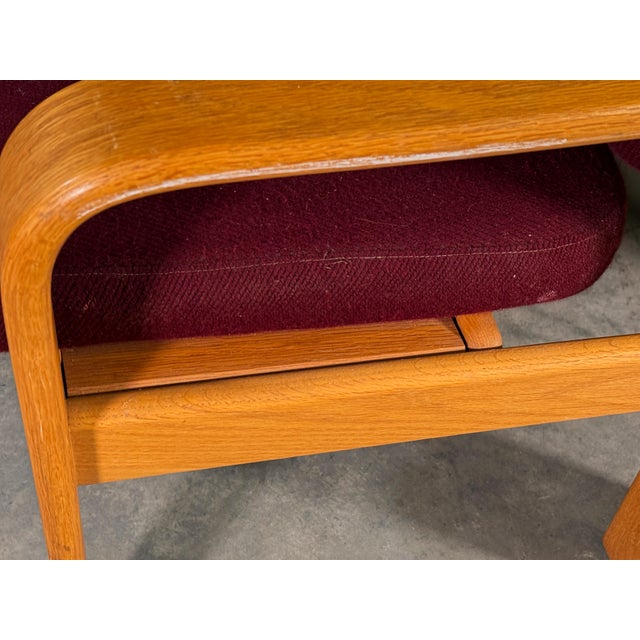 Milo Baughman for Thayer Coggin Bentwood Oak Lounge Chairs, 1980s - A Pair For Sale - Image 12 of 14