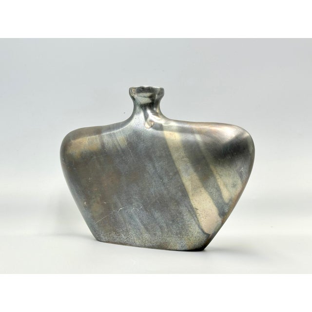 Mid-Century Flat Bottle in Aluminium with Patina, 1970s For Sale - Image 6 of 14