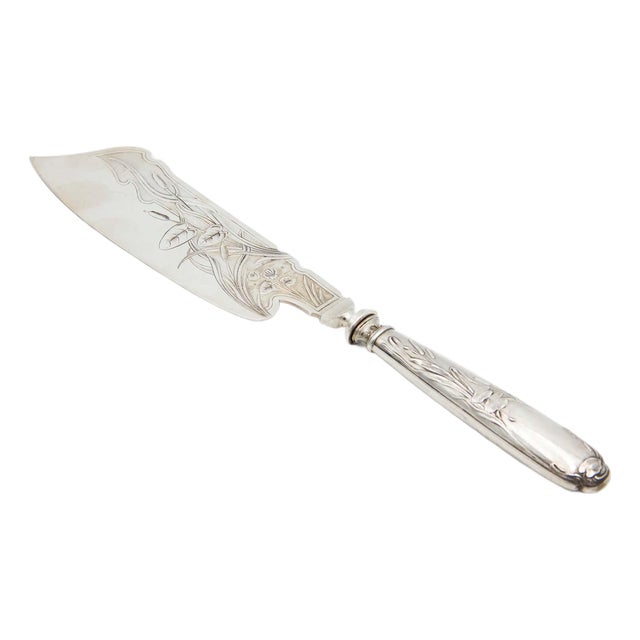 Silver Fish Knife with Reliefs For Sale