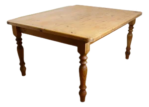 Large Pine Farmhouse Kitchen Table, 1960s