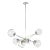 AERIN By Visual Comfort Studio Tierney 6-Light Chandelier in Chrome For Sale
