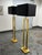 2010s Restoration Hardware Clarke Open Brass Rectangle Floor Lamps, Pair For Sale - Image 5 of 12