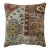 Zabihi Collection Light Gray Blue Red Worn Caucasian Rug Square Rug Pillow For Sale