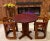 Craftsman Cherry Base & Leather Top Game Table For Sale - Image 9 of 10