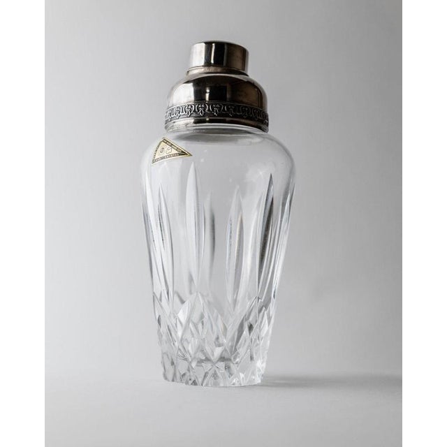 Vintage Silver Plated Crystal Glass Cocktail Shaker by RCR Italy, 1950s For Sale - Image 10 of 11