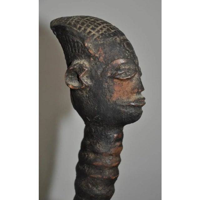 Congolese Artist, Bena Lulua Figure, Wood Carving For Sale - Image 9 of 9