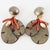 Contemporary Cilea Paris Floral Resin Dangle Clip Earrings Coral and Taupe Lunaria For Sale - Image 3 of 8