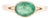 14k Yellow Gold 1.16 Carat Oval Emerald Single Stone East to West Ring Size 5.5 For Sale