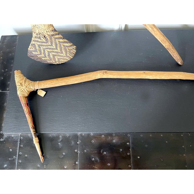 Mid 20th Century Two Ceremonial Weapon from Highlands of Papua New Guinea Provenance For Sale - Image 5 of 17
