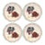 French Nathalie Lété Dinner Plates with Dogs - Set of 4 For Sale