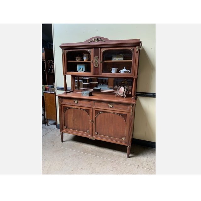 Antique Art Nouveau Bronze-Plated Buffet, 1910 For Sale - Image 9 of 11