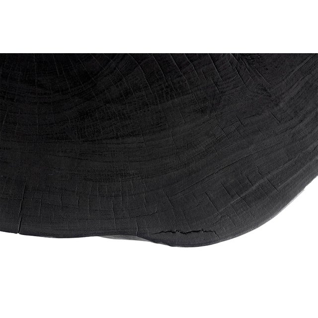 Late 20th Century Ebonized Monumental Lychee Wood Coffee Table For Sale In Dallas - Image 6 of 7